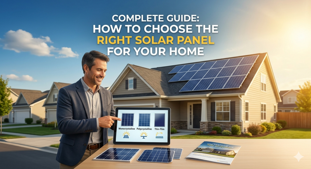 Rooftop solar panels installed on a house showing residential solar energy system in India
